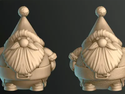 Cute Santa Claus 3D print model