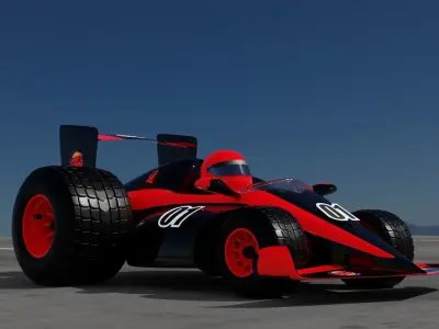 Little Formula One Racer 3D model
