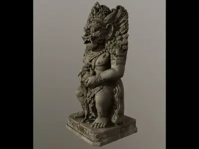 Ancient Stone Rakshasa - Game Ready Asset 3D model