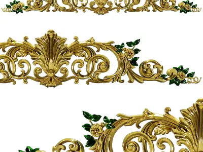 Decorative Ornamental 35 Low-poly 3D model