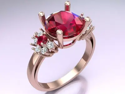 Diamond Ring - Womens Rings - N814205 3D print model