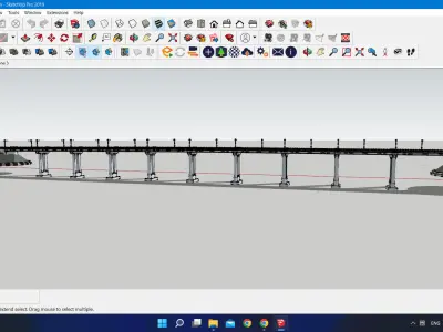 Bridge Concret Low-poly 3D model Low-poly 3D model