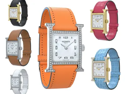 Hermes Womens Heure H Watch Low-poly 3D model