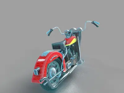 Harley-Davidson Bike vintage 3D model