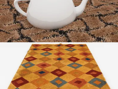 4 in 1 Rug Collection No 16 Low-poly 3D model