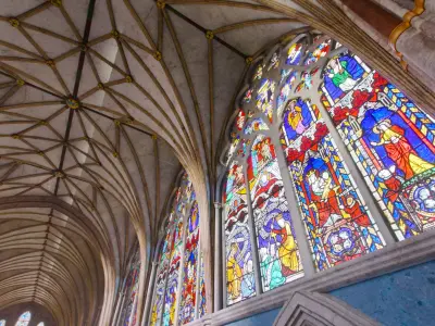 Gothic Nave Decorated Vault Stained Glass - ONLY  Low-poly 3D model