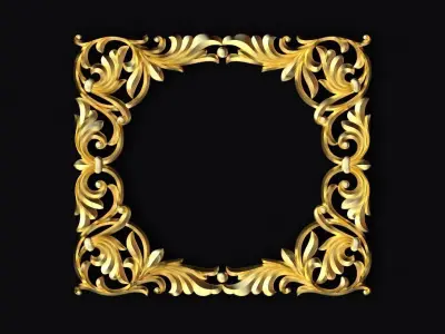 Central decor ornament for furniture 3D model 499