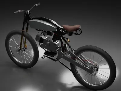 Moto-Bike Retro  Low-poly 3D model