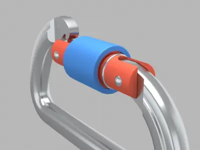 Carabiner metal 3D model