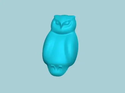 Halloween Molding A06 Owl - Chocolate Silicone Mold 3D print model