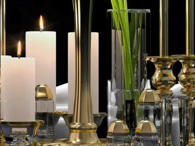 Flower Vase Set 3D model