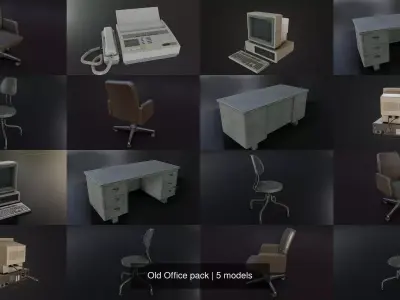 Old Office pack 3D Model Collection