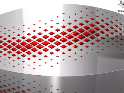 Diamond Panels Parametric Facade Design Grasshopper Rhino Files 3D model