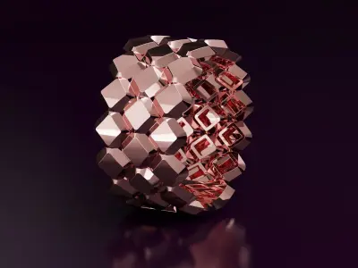 3line rhombus Ring  Free 3D print model