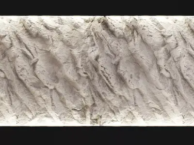 Rock  White Wall Texture 3D model