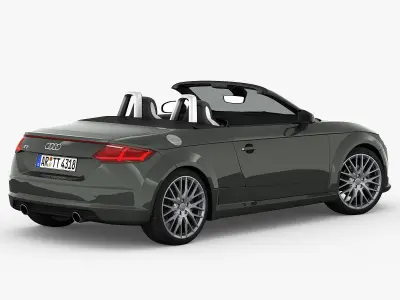 Audi TT Roadster 2015 detailed interior 3D model