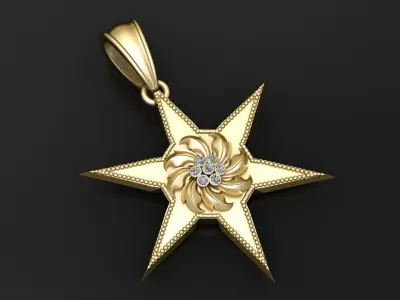 Starburst Pendant  3D print model