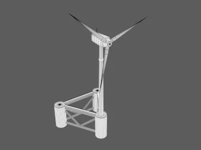 WIND TURBINE OFFSHORE 3D model