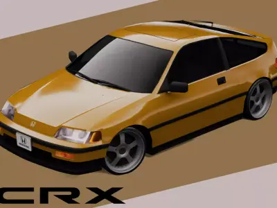 Honda CRX  Low-poly 3D model