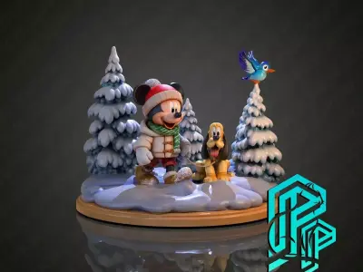 Christmas base 5 3D print model