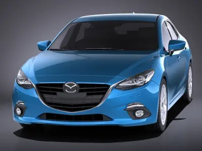 Mazda 3 Hatchback 2016 VRAY 3D model