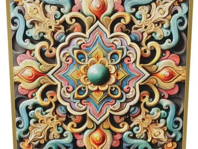 Wall Decoration item 14 Low-poly 3D model