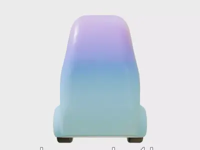 Colorful Fantasy Taxi Portal 3D Model with Matte Surfaces Low-poly 3D model