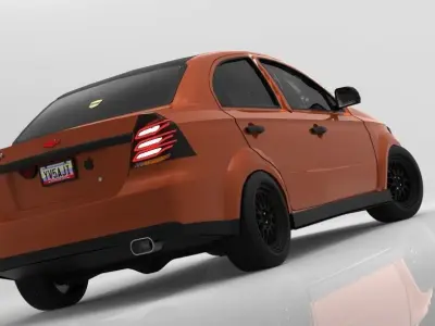 ChevroletAveo2011 Low-poly 3D model