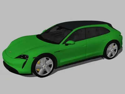 Porsche Taycan Turbo S Cross Turismo 2022 3D model