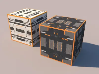 Box Pack  Low-poly 3D model