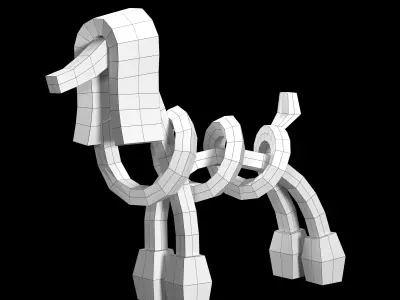 Poodle Pastel - Dog Model Low-poly 3D model