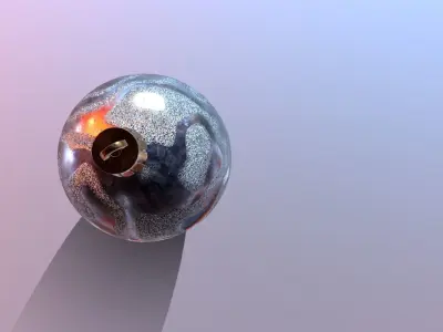 Christmas Ball White Free low-poly 3D model