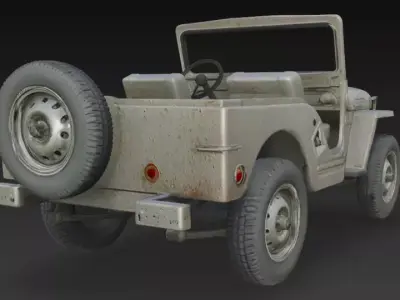 old rugged jeep 3D model
