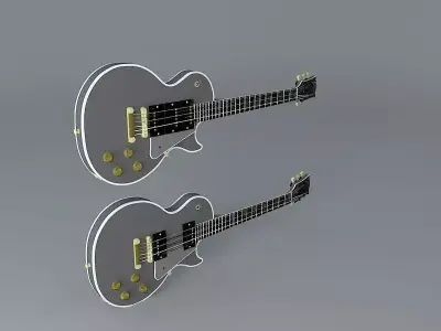 Gibson Les Paul Custom guitar Free 3D model