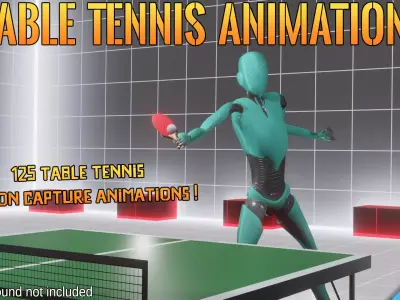Table Tennis animations - Motion Cast19 Vol2 3D model