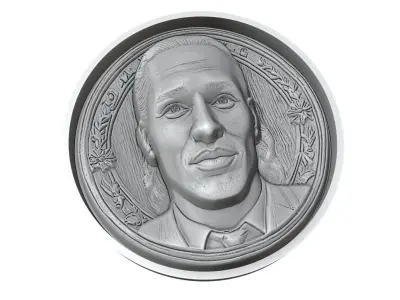 Virgil van Dijk Footballer Medallion 3D print model