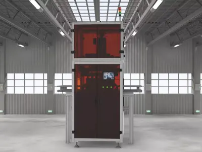 Circular lithium battery cleaning equipment  3D model