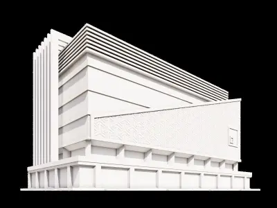 04 Modern Building with Geometric form 3D model