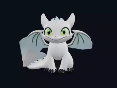 Toothless- Light Fury 3D model