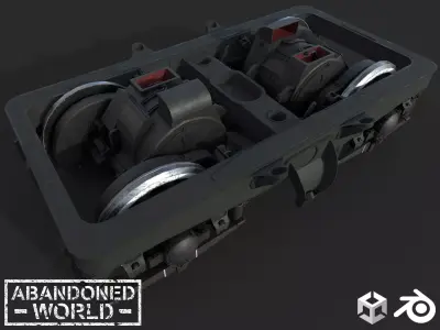 VL80 - Trolley For Locomotive Low-poly 3D model