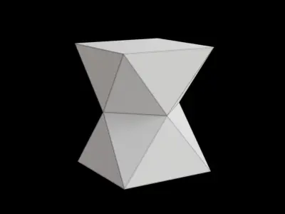 Rectangle Bohemian Side Table Low-poly 3D model