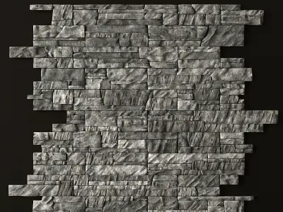 Wall clincer brick rock n2 3D model