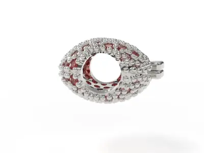 Apple Charm with gems 3D print model