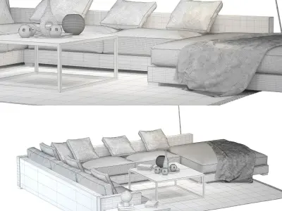 Sofa Baxter Joyce 3 3D model