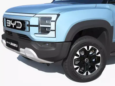 2026 BYD SHARK 6 Pickup DMO AWD with interior 3D model