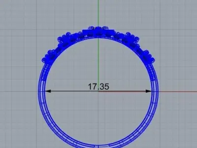 Anillo de 15 para dama-mujer -v- 3D print model