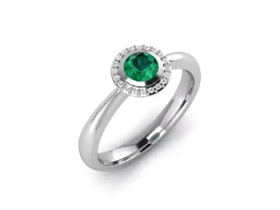 Solitaire Engagement Wedding Diamond Ring 3D print model