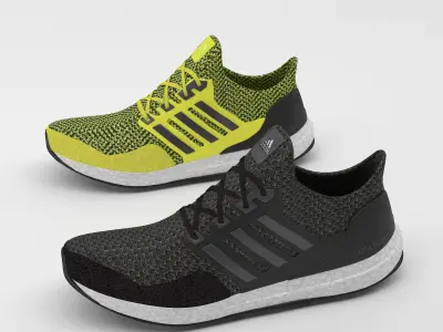 adidas ultra boost running shoes 3D model
