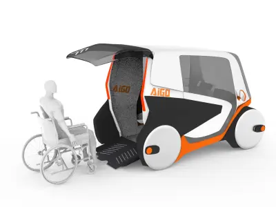  Disability Compact Car Concept 3D model