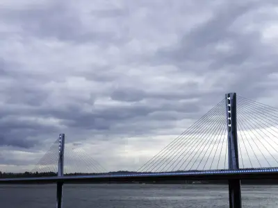 Multispan Cable-Stayed Bridge 3D model